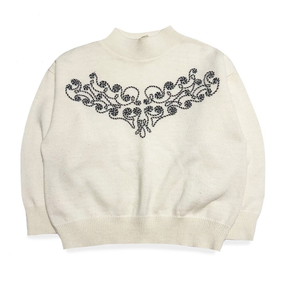 Vintage Tricots Excelsior Knits, Swirl Patterned Sweater